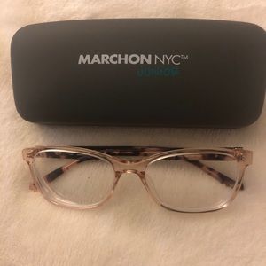 Marchon NYC M 5006 Eyeglasses 250 - Sand Women Sand Rectangle